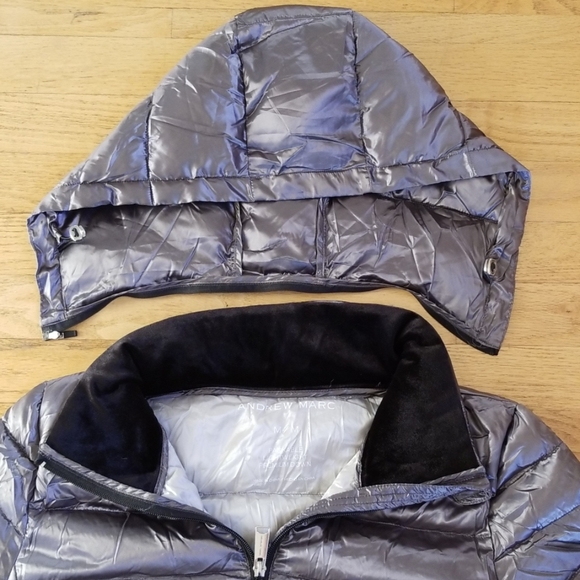 Andrew Marc packable lightweight down jacket - Picture 3 of 8